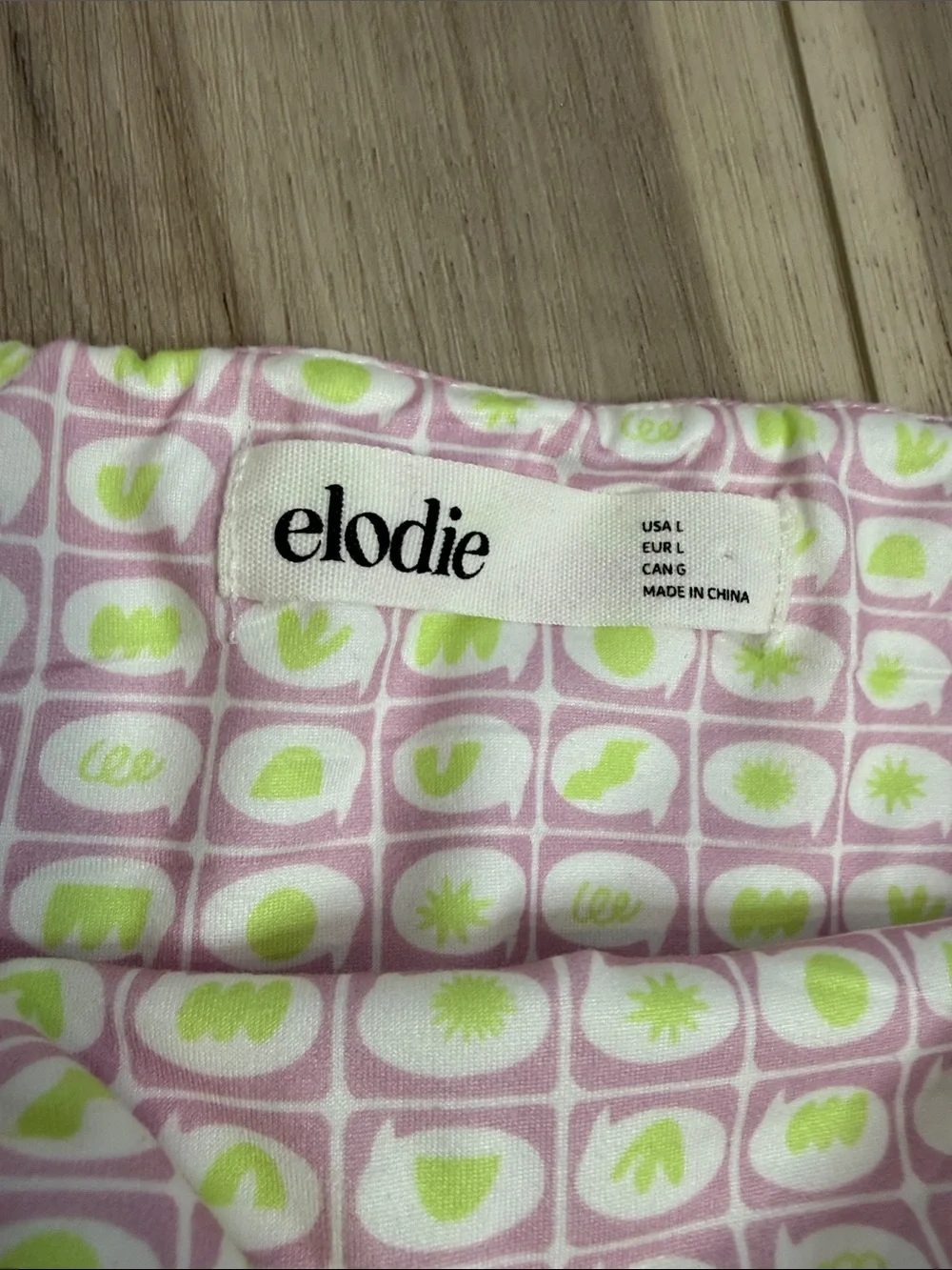 Elodie elastic waist pleated printed mini skirt size large